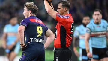 Harry Grant's controversial sin-binning against Cronulla has been challenged by the Storm. (Joel Carrett/AAP PHOTOS)